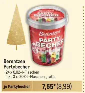 METRO Berentzen Partybecher Angebot