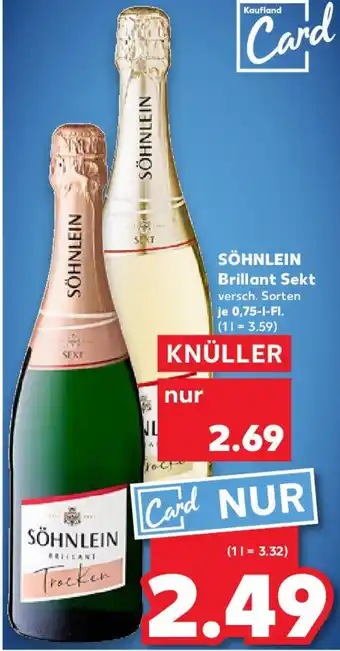 Kaufland SÖHNLEIN Brillant Sekt Angebot