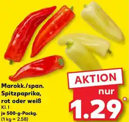 Kaufland Marokk./span. Spitzpaprika, rot oder weiß Angebot