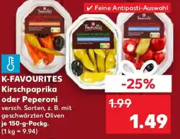 Kaufland K-FAVOURITES Kirschpaprika oder Peperoni Angebot