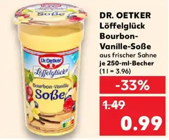 Kaufland DR. OETKER Löffelglück Bourbon- Vanille-Soße Angebot