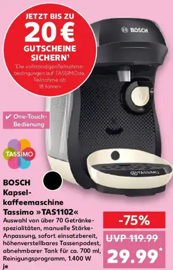 Kaufland BOSCH Kapsel- kaffeemaschine Tassimo TAS1102 Angebot