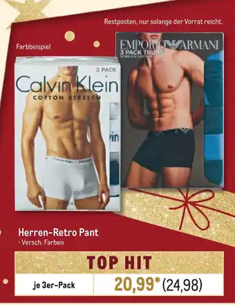 METRO EMPORIO ARMANI Calvin Klein Herren-Retro Pant Angebot