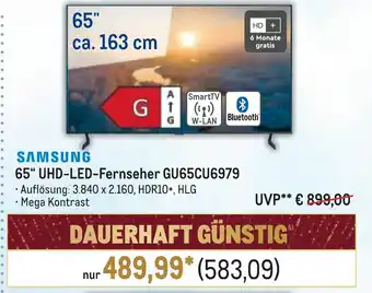 METRO SAMSUNG 65" UHD-LED-Fernseher GU65CU6979 Angebot