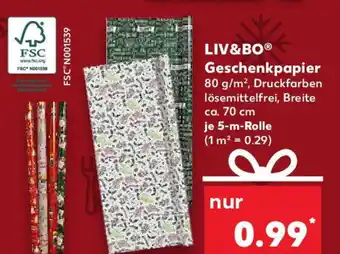 Kaufland LIV&BO Geschenkpapier Angebot