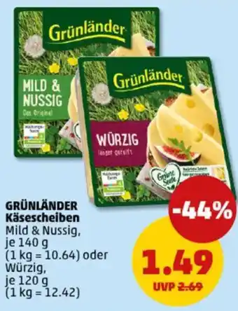 PENNY GRÜNLÄNDER Käsescheiben Angebot