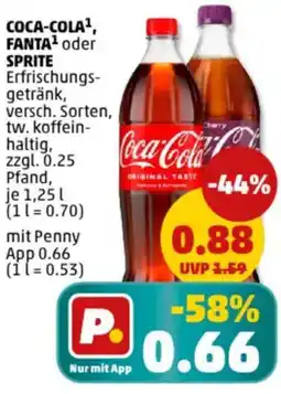 PENNY Coca Cola, Fanta oder Sprite Angebot