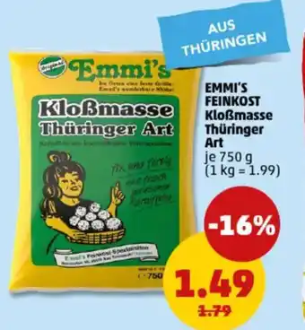 PENNY EMMI'S FEINKOST Kloẞmasse Thüringer Art Angebot