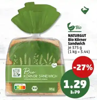 PENNY NATURGUT Bio Körner Sandwich Angebot