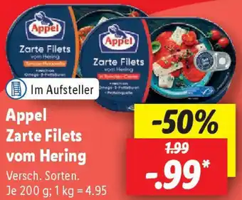 Lidl Appel Zarte Filets vom Hering Angebot