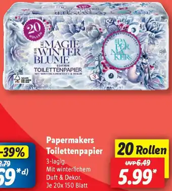 Lidl Papermakers Toilettenpapier Angebot