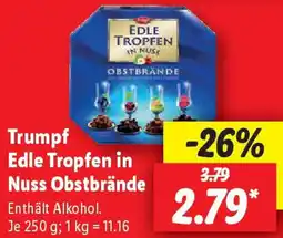 Lidl Trumpf Edle Tropfen in Nuss Obstbrände Angebot