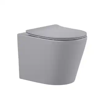 toom Baumarkt Leysser Wand-WC-Set 'Nakia' spülrandlos hellgrau 35,5 x 36 x 48 cm Angebot