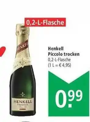 Marktkauf Henkell Piccolo Trocken Angebot