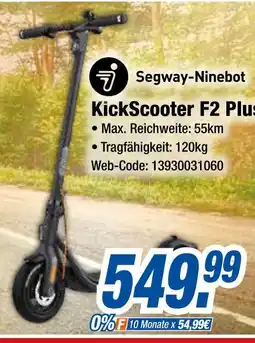 Expert Segway-ninebot kickscooter f2 plus Angebot