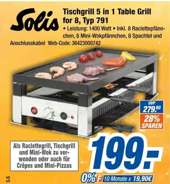 Expert Solis tischgrill 5 in 1 table grill for 8, typ 791 Angebot