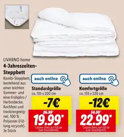 Lidl Livarno home 4-jahreszeiten-steppbett Angebot