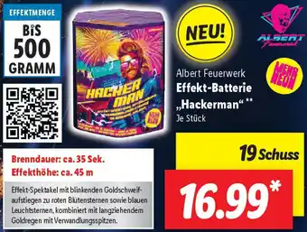 Lidl Albert Feuerwerk Effekt-Batterie ,,Hackerman" Angebot