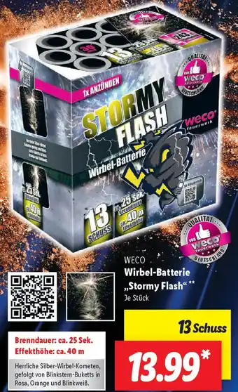 Lidl WECO Wirbel-Batterie ,,Stormy Flash" Angebot