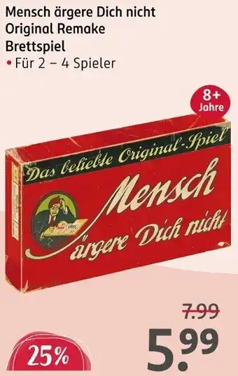 Rossmann Mensch ärgere Dich nicht Original Remake Brettspiel Angebot