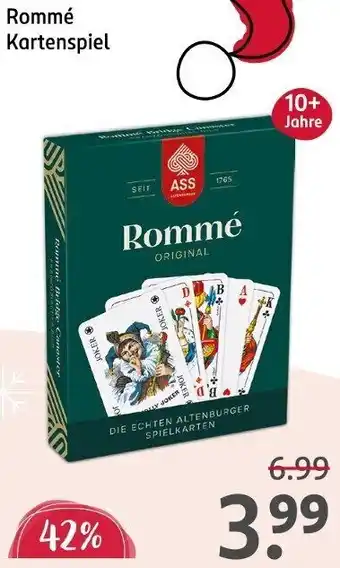 Rossmann Rommé Kartenspiel Angebot