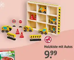 Rossmann Holzkiste mit Autos Angebot