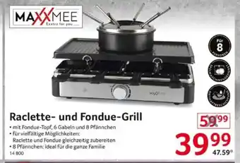 Selgros MAXXMEE Raclette- und Fondue-Grill Angebot