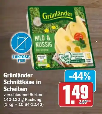 AEZ Grünländer Schnittkäse in Scheiben Angebot