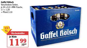 Globus Gaffel Kölsch 20x0,5L Angebot