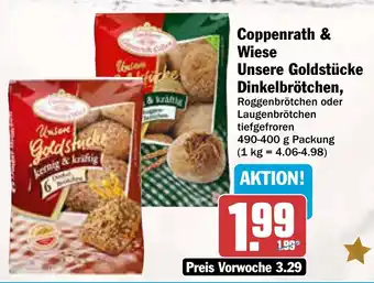 AEZ Coppenrath & Wiese Unsere Goldstücke Dinkelbrötchen, Roggenbrötchen Angebot