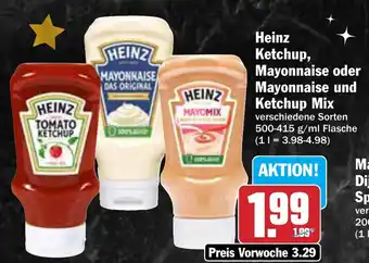 AEZ Heinz Ketchup, Mayonnaise oder Mayonnaise und Ketchup Mix Angebot