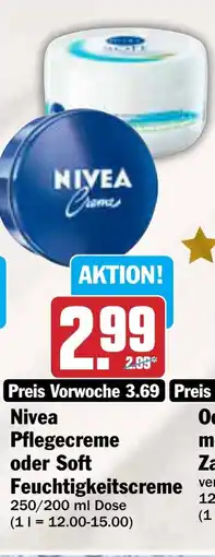 AEZ Nivea Pflegecreme oder Soft Feuchtigkeitscreme Angebot