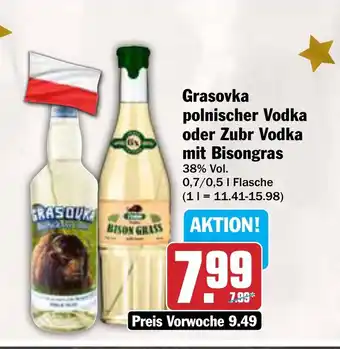 AEZ Grasovka polnischer Vodka oder Zubr Vodka mit Bisongras Angebot