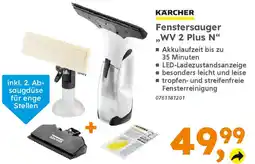 Globus Baumarkt KÄRCHER Fenstersauger ,,WV 2 Plus N" Angebot