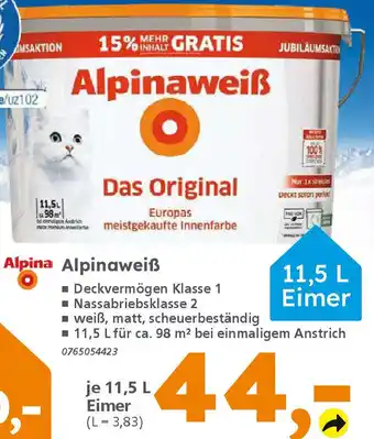 Globus Baumarkt Alpina Alpinaweiß Angebot