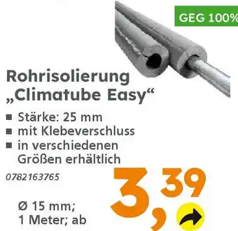 Globus Baumarkt Rohrisolierung ,,Climatube Easy" Angebot