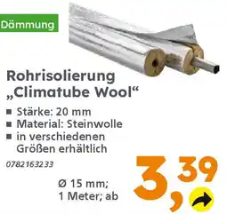 Globus Baumarkt Rohrisolierung ,,Climatube Wool" Angebot