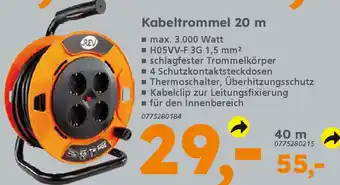 Globus Baumarkt Kabeltrommel 20 m Angebot