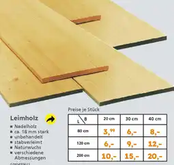 Globus Baumarkt Leimholz Angebot