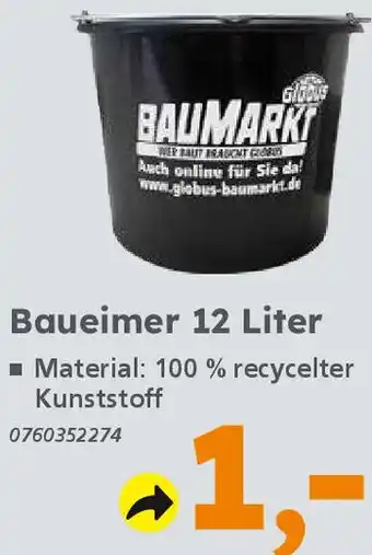 Globus Baumarkt Baueimer 12 Liter Angebot