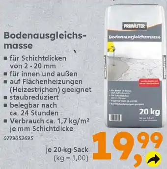 Globus Baumarkt PRIMASTER Bodenausgleichsmasse Angebot