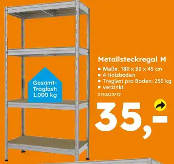 Globus Baumarkt Metallsteckregal M Angebot