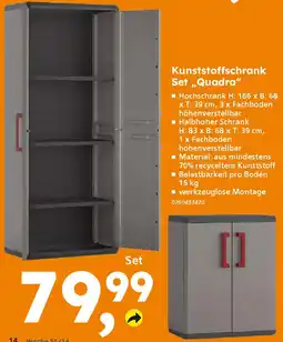 Globus Baumarkt Kunststoffschrank Set „Quadra" Angebot