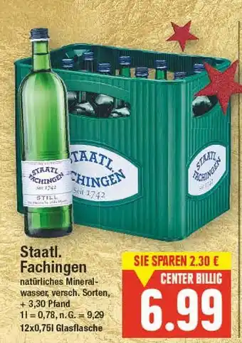 E-Center Staatl. fachingen natürliches mineralwasser Angebot