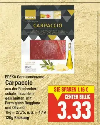 E-Center Edeka genussmomente carpaccio Angebot