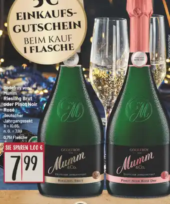 E-Center Godefroy von mumm riesling brut oder pinot noir rosé Angebot