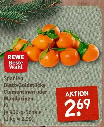 nahkauf Rewe beste wahl blatt-goldstücke clementinen oder mandarinen Angebot