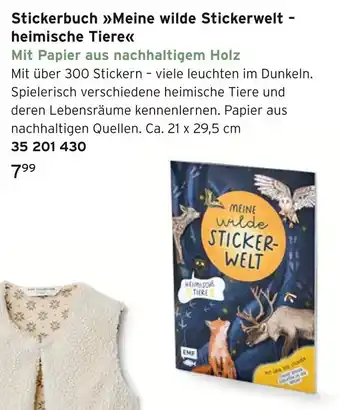 Tchibo Stickerbuch meine wilde stickerwelt – heimische tiere Angebot