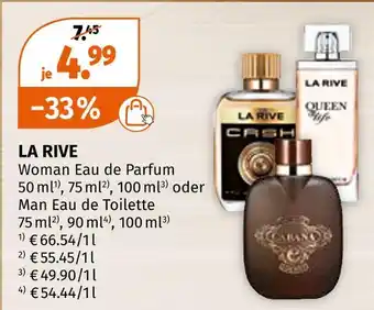 Müller La rive woman eau de parfum oder man eau de toilette Angebot