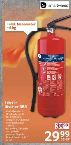 Selgros smartwares Feuerlöscher BB6 Angebot